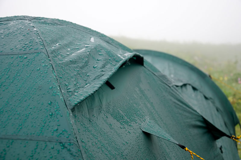 How to set up a tent in the rain
